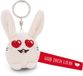NICI Porte-clés lapin "Love you!" rouge 5cm