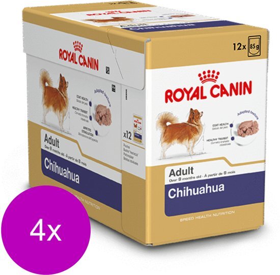 Royal Canin Bhn Chihuahua Adult Pouch - Hondenvoer - 4 x 12x85 g