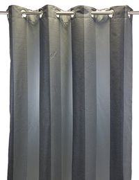 Sans CA00049-650 gordijn, gestreept, jacquard, polyester, grijs, 140 x 260 cm