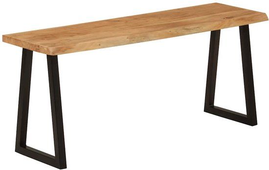vidaXL Bankje met natuurlijke rand 105 cm massief acaciahout