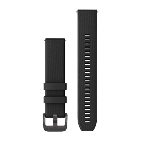Garmin Garmin Bandjes met snelsluiting (20 mm), Zwart met gunmetal gesp
