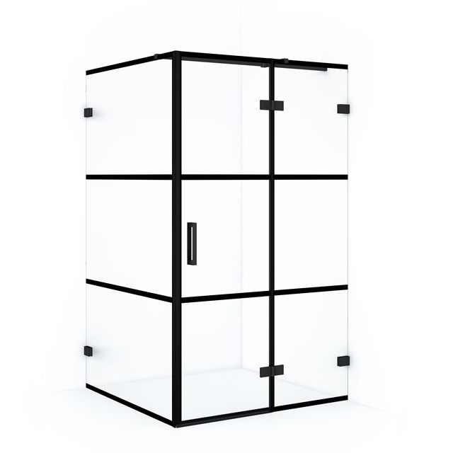 Maxaro Douchecabine Diamond 120x120cm 8mm Helder Veiligheidsglas Zwart