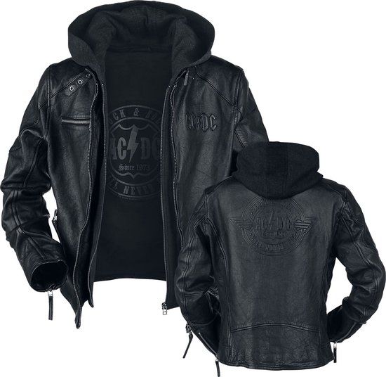 AC/DC Rock & Roll - Will Never Die Heren Lederen jas - zwart - L