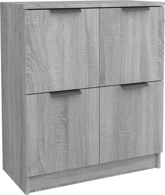 vidaXL Dressoir - Grijs Sonoma Eiken - 60x30x70 cm