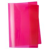 JOLLY Jollycover A5 roze 10 stuks, extra sterk, kinderbestendig, met ultrasoon gelast, 160 µm polypropyleen, milieuvriendelijk, voor schoolschriften en boeken