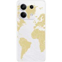 Xiaomi Redmi Note 13 5G Map beige bedrukt siliconen hoesje