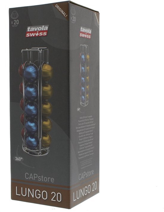 Tavola Swiss CAPstore Lungo capsule houder Vertuo A20