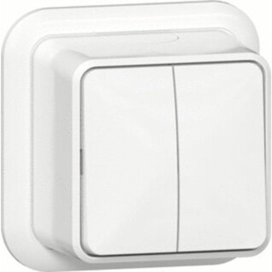 Gira opbouw serieschakelaar Zuiver wit 310511