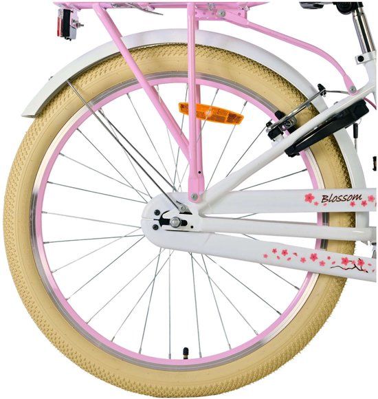 Volare Blossom Kinderfiets - Meisjes - 24 inch - Wit - Twee handremmen