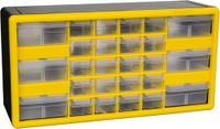 Akro-Mils 10126 Plastic lade opbergkast met 26 lades voor garageorganisatie, Lego-opslag, lerarengereedschapskist, make-uporganizer en meer, 20 inch B x 15,24 cm D x 10 inch H, geel