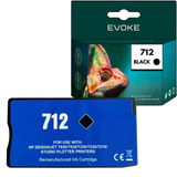 Evoke Compatible Ink for HP 712 3ED71A Black 80ml DesignJet T210 T230 T250 T630 T650