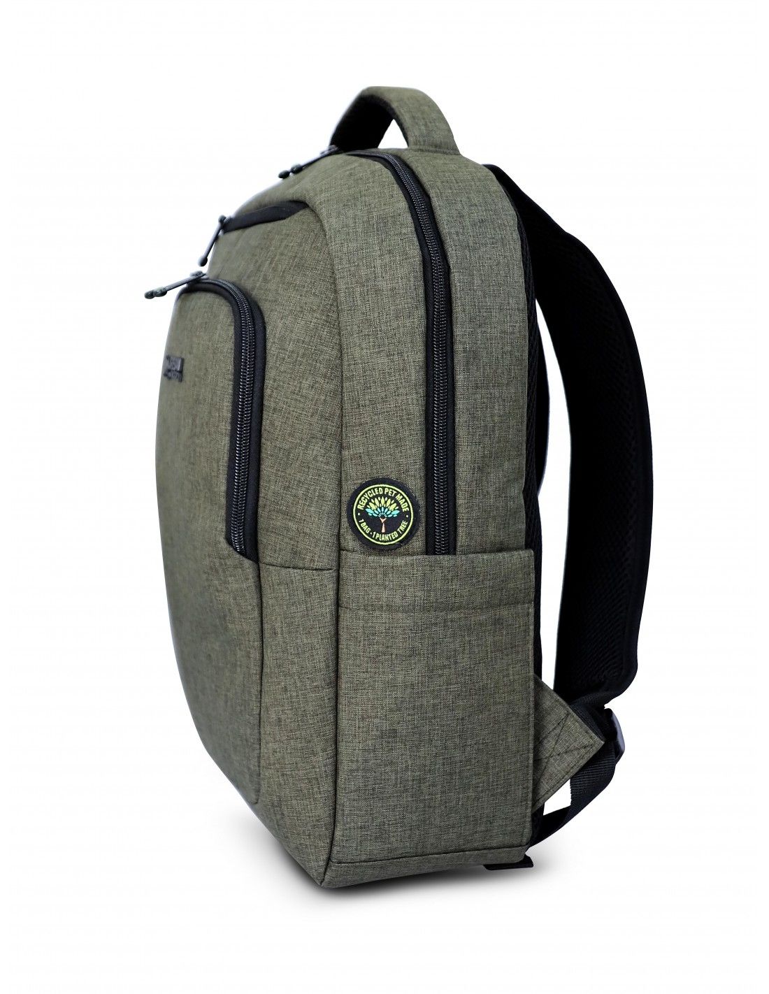 Urban Factory 14" Laptop Backpack - Recycled Polyester - Khaki