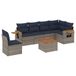 VidaXL Ensemble de meubles de jardin 6 pièces avec coussins, gris, polyrotin