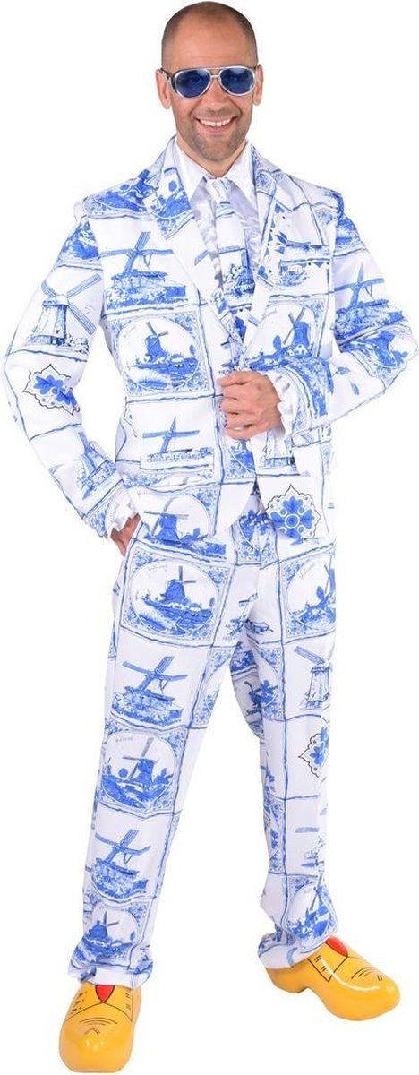 Magic by Freddy - Delfts Blauwe Tegel Kostuum - Man - Extra Small