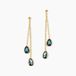 Carlyn Boucles d'oreilles pendantes argent doré à l'or 750/1000 topaze