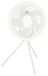 Northix Tafelventilator, staande, draadloos, USB, met afstandsbediening en lampje, 4 standen, 18 cm, wit