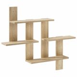 vidaXL Wandplank Sonoma Eiken 85 x 13,5 x 73,5 cm Bewerkt hout