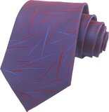 Fako Fashion® - Luxe Stropdas - 145cm - 8cm - Paars Streepjes