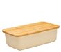 Zassenhaus Broodtrommel, deksel als snijplank, broodmand bamboe crème, 40 x 23 x 13,5 cm