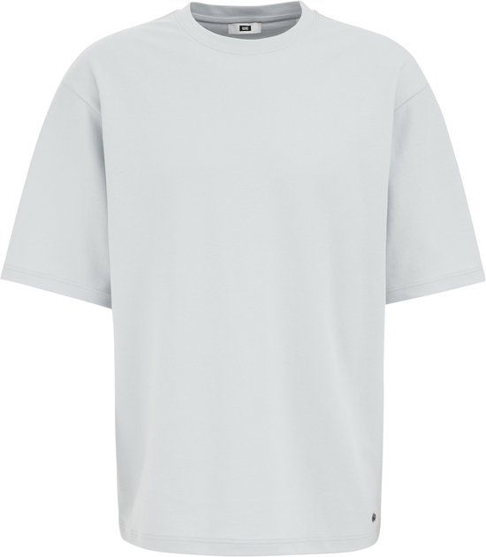 WE Fashion Heren Loose fit T-shirt Ice blue
