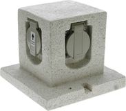 Heitronic 36315 Buitenstopcontact Granietgrijs (mat) Steenlook