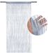 Unyqoos® Rideau à paillettes pour porte, 100x200 cm – Argent avec fil argenté