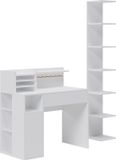 Vicco Bureau – 2 delen, met boekenplank Wit