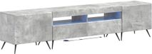 vidaXL - LED - tv-meubel - BREDA - 3 - st - Betongrijs - Bewerkt - hout