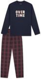 SCHIESSER Pyjama lang Jongens Nachtblauw Katoen Maat 128