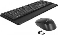 Delock 12674 Toetsenbord en muisset, 2.4 GHz draadloos, QWERTZ, Duits, Zwart