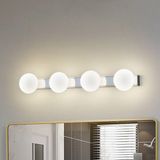 Lucande Myrra LED Wandlamp Chroom/Wit Aluminium Glas 4 Lichtpunten IP44