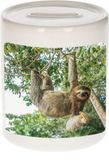 Bellatio Decorations Shoppartners Bv Dieren hangende luiaard foto spaarpot 9 cm jongens en meisjes - Cadeau spaarpotten hangende luiaard luiaarden liefhebber
