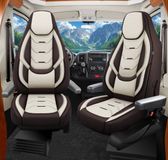 Bremer Sitzbezüge Chausson Premium Camper stoelhoezen voor X exclusive line H10 in Bruin/Beige (2 losse stoelen)