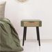 Home Decor Factory Houten nachtkastje met lade 35x48x40cm, groen