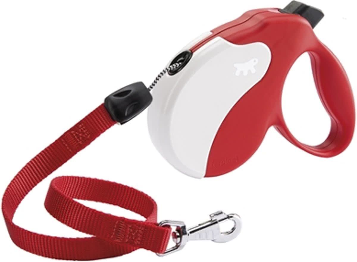 Ferplast Amigo Rollijn - Rood/Wit - Koord - Hondenriem
