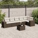 Prolenta Maison Exclusive - Tuinset voor de tuin, 7-delig, met kussens, bruin, van polyrotan