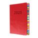 Collins Edge Rainbow 2025 Agenda, A5 dagplanner (met afspraken), rood, ED151.U15-25, dagplanner met soft touch covers en gekleurde paginaranden