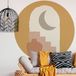 Ambiance Sticker Vliesbehang voorgelijmd reuzenmuurschilderingen - ABSTRACT RHODES NIGHT - 90x90cm