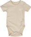Hummel Hmlmini Solid Body S/S Bee Rompertje/body Unisex Kinderen Katoen Korte mouw Ronde hals Lang Effen WHITECAP GRAY Maat 62