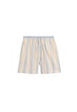ARMEDANGELS Short pour homme en 100 % coton biologique, rayé, coupe régulière, Wedgwood, 32W