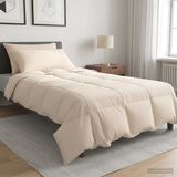 vidaXL - Deken - Set - 2 - st - 140 - x - 220 - cm - Alle - seizoenen - Kapokvezel - Beige