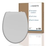 Duroplast Toiletbril Gris - Couvercle de toilette Softclose - Libération rapide - Max. 150 kg