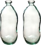 Atmosphera Bloemenvaas - Pisa - Organische fles vorm - Transparant - Glas - H36 x D15 cm