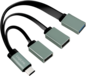 LogiLink UA0315 - USB Hub - 3 poorten - USB 2.0 - Zwart, Grijs