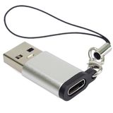 PremiumCord Adapter USB-C bus naar USB A stekker F/M, USB 3.2 Gen 1, Super-Speed 5 Gbit/s, USB Type-A stekker, USB Type-C aansluiting, oog voor sleutels, kleur zwart