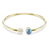 Swarovski Chroma Bangle, Gemengde Slijpsels, Meerkleurig, 18 Karaat Gouden Afwerking
