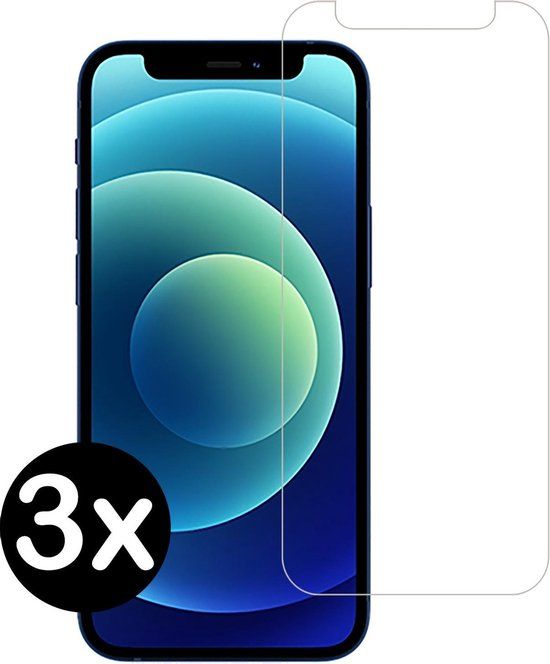 BTH Screenprotector voor iPhone 12 Mini - 3 stuks - Glas - Blauw filter