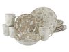 Creatable 22256 Serie Damast Beige Combinatie Service 16 Stuks Steengoed