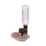 Richell Waterrehydratiestation voor huisdieren, zwaartekrachtgevoed waterstation, inclusief fles en schaal, kratbevestiging, BPA-vrij, inclusief fles
