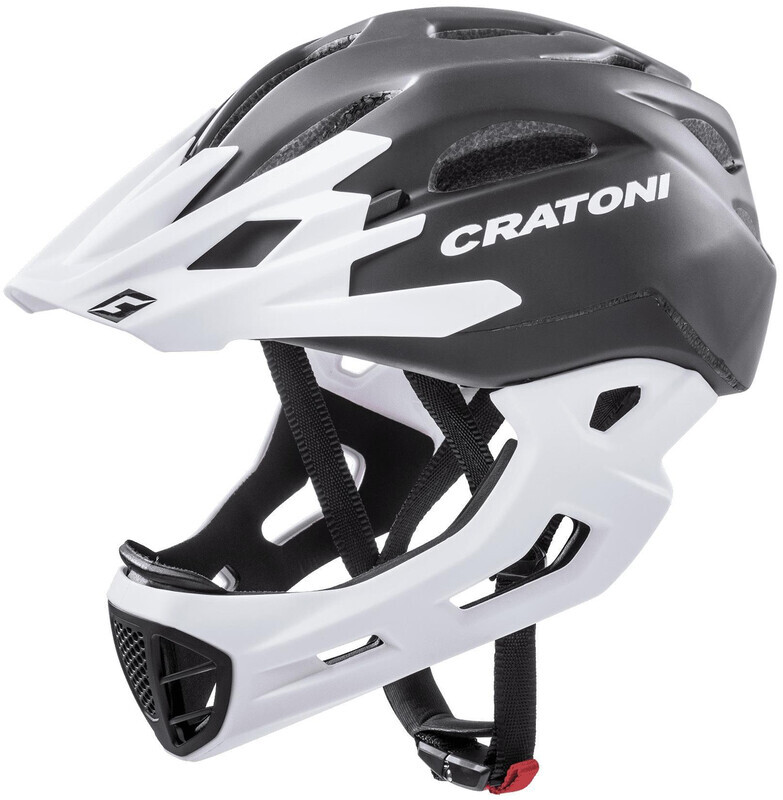 Cratoni C-Maniac Freeride Helm, black/white matte